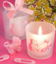 Baby girl candle favors