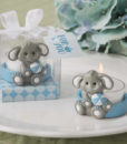 Baby Elephant With Blue Design Tea Light Holder