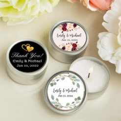 personalized candle wedding favors