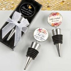 personalized wine stopper wedding favors