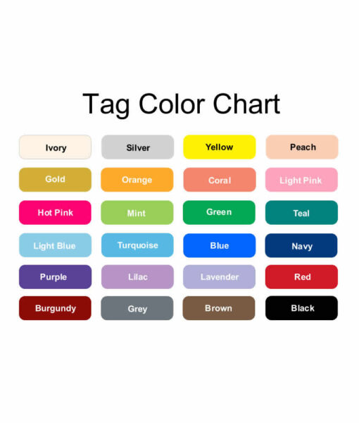 Tag Color Chart