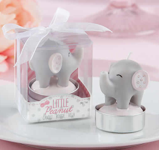 Pink Elephant-Shaped Candle