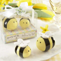 bee salt and pepper shakers baby shower favors