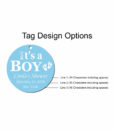tag design options baby boy shower