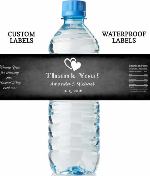 chalkboard water bottle labels