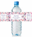 floral water bottle labels wedding