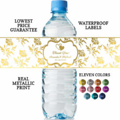 personalized wedding water bottle labels