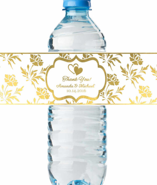 personalized wedding water bottle labels
