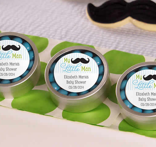 little man baby shower favors