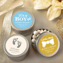personalized baby shower favors for a boy