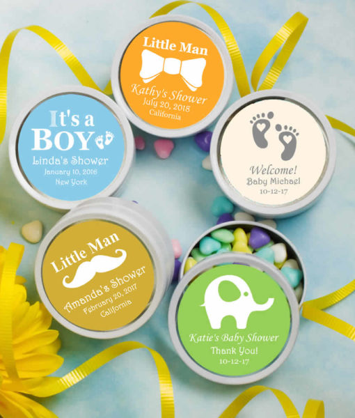 baby shower mint tins