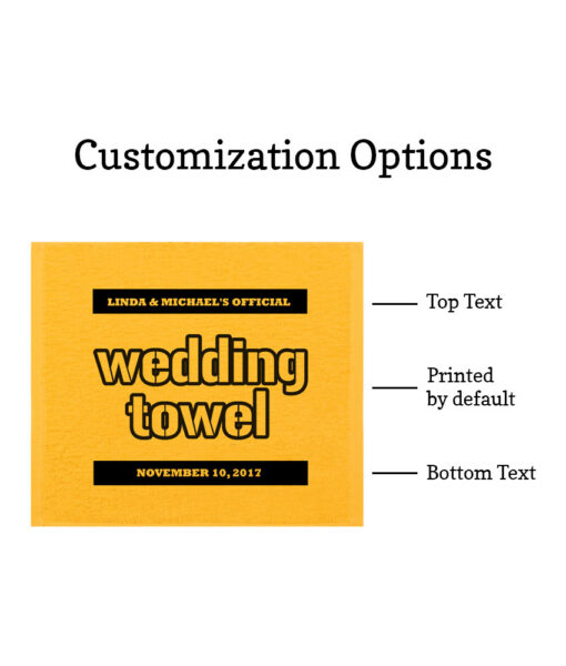 Wedding Rally Towels customization option
