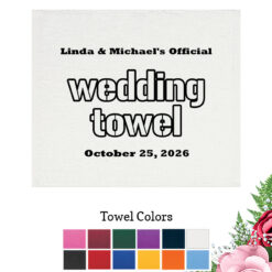 custom wedding rally towels