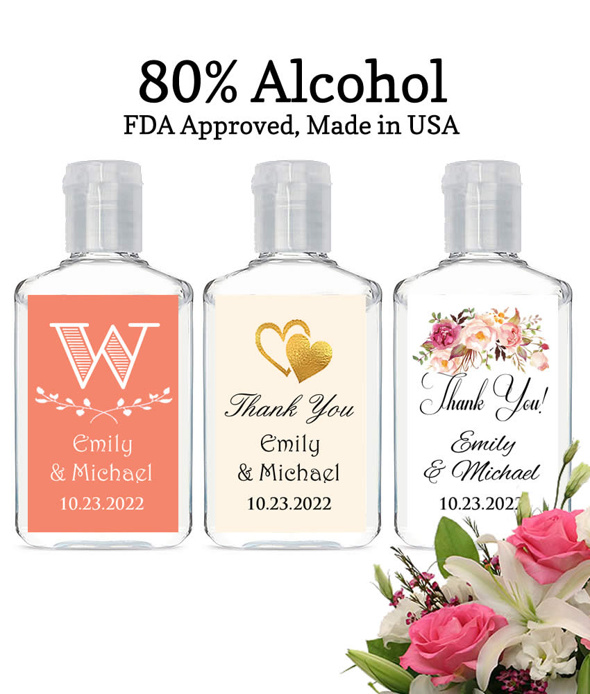 Hand Sanitizer Wedding Favors LOWEST Price Personalized