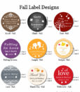 label design chart fall
