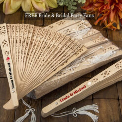 personalized wedding fans