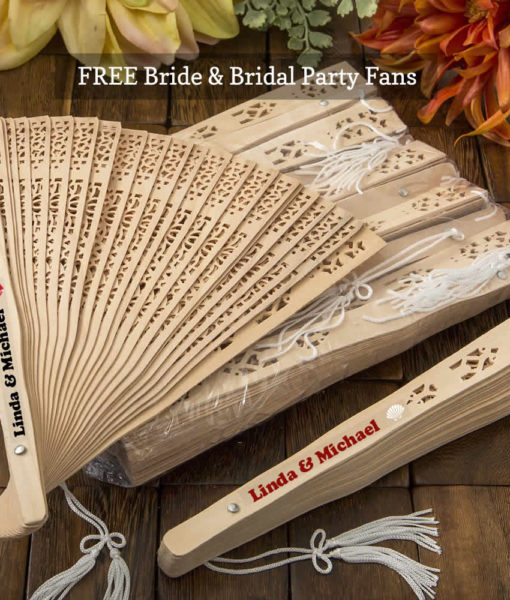 personalized wedding fans