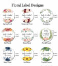 floral label designs