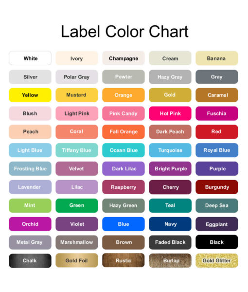 label color options