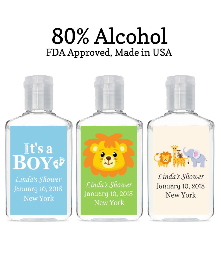 Hand Sanitizer Baby Boy Shower Favors Personalized Lowest Price Made In Usa