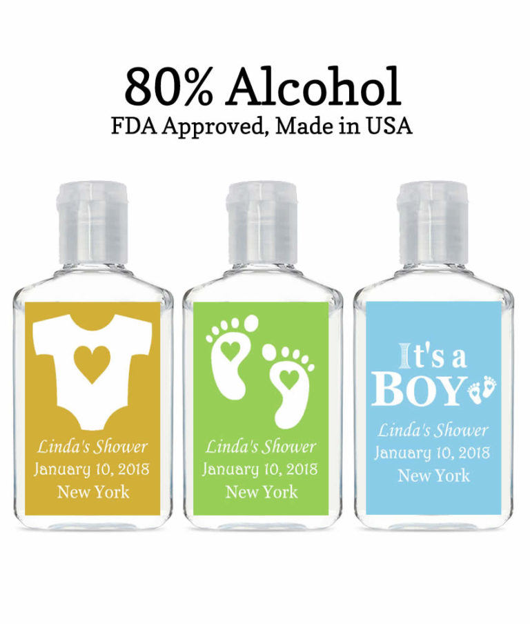 Hand Sanitizer Baby Shower Favors Personalized LOWEST Price Made in USA
