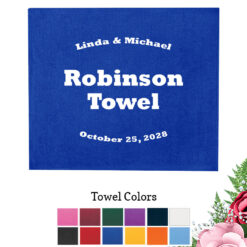 personalized wedding rally towel last name 1