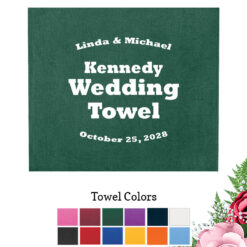 personalized wedding rally towel last name