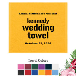 personalized wedding rally towels last name