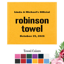 personalized wedding rally towels last name wedding