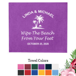 personalized wedding rally towels wipe the beach from your feet