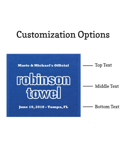wedding towels last name towel no banner customization options