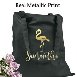 bridesmaid tote bags flamingo