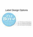 label design options boy baby shower