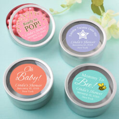 silver mint tins girl baby shower