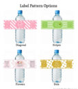 water bottle label pattern options 1