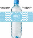 water bottle labels - it's a boy