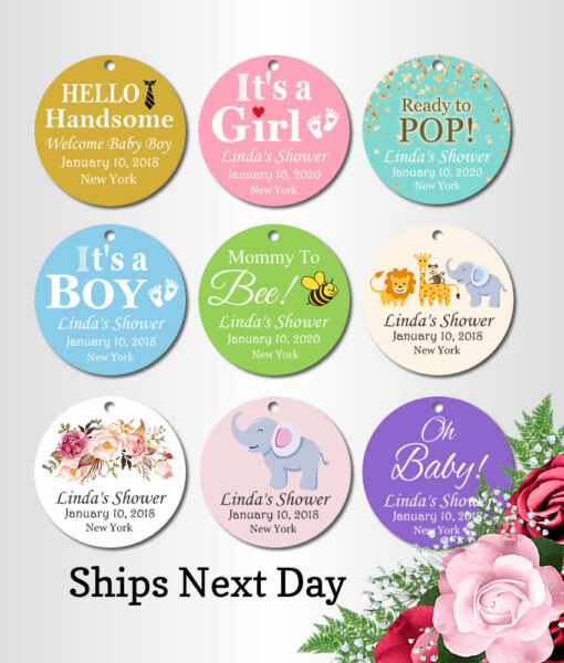 baby shower favor tags