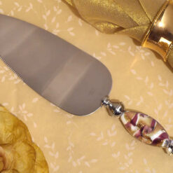New in Gift Box Chrome and Glass "Murano Art" Deco Collection Letter Opener 