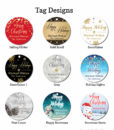 holiday party favors tag design chart