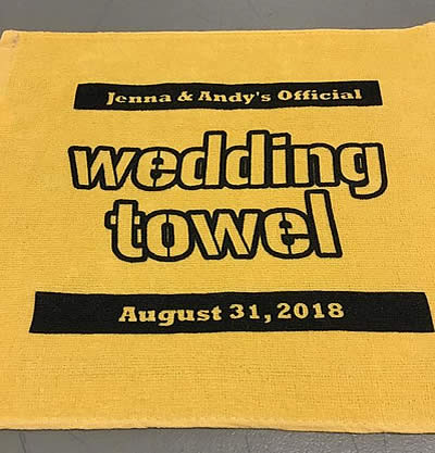 wedding rally towels