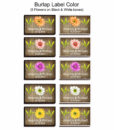 Match Box burlap Labels