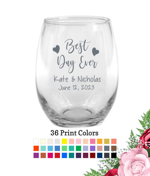 best day ever wine glass