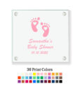 baby feet glass coasters