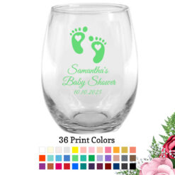 baby feet wine glasses