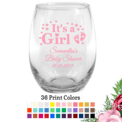 it's a girl wine glasses