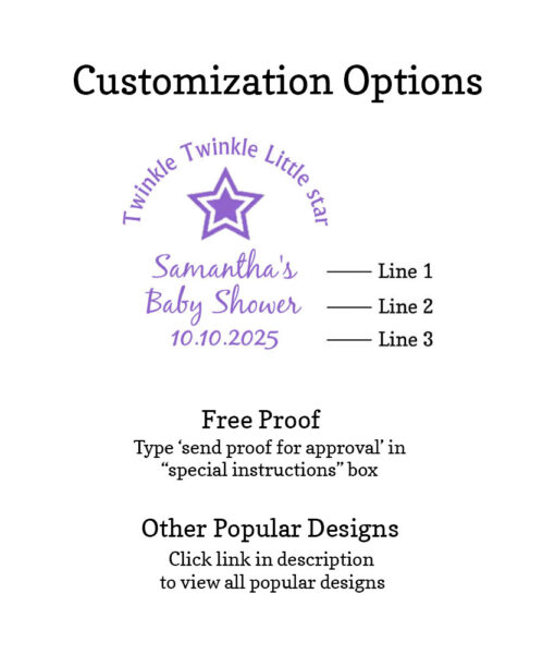 twinkle twinkle customization free proof