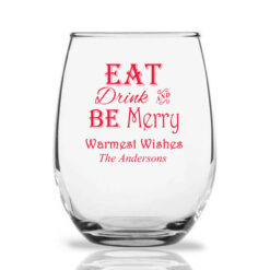 eat drink be merry wine glass