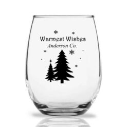pine trees wine glass