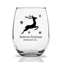 reindeer wine glass