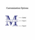 initial monogram coaster customization options